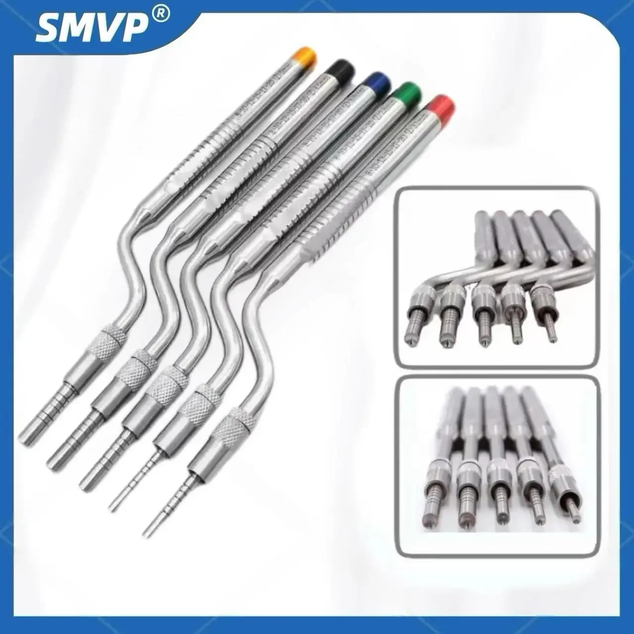 5 Piece Dental Implant Osteotome Instruments Dental tooth extraction tool maxillary Sinus Lift Bended straight ( Concave Tips)