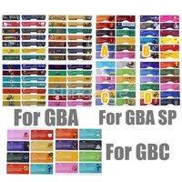 1set Replacement Game Theme Sticker Lables Set Label Sticker for Gameboy for GBA SP GBA GBC Console