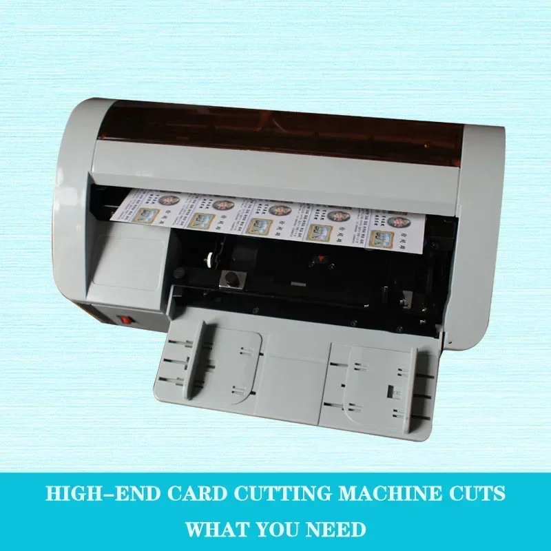 Desktop Semi-Automatic Business Card Cutting Machine 220V/80W Electric Cutting Card Anti-cutting Oblique Self-grinding 220V