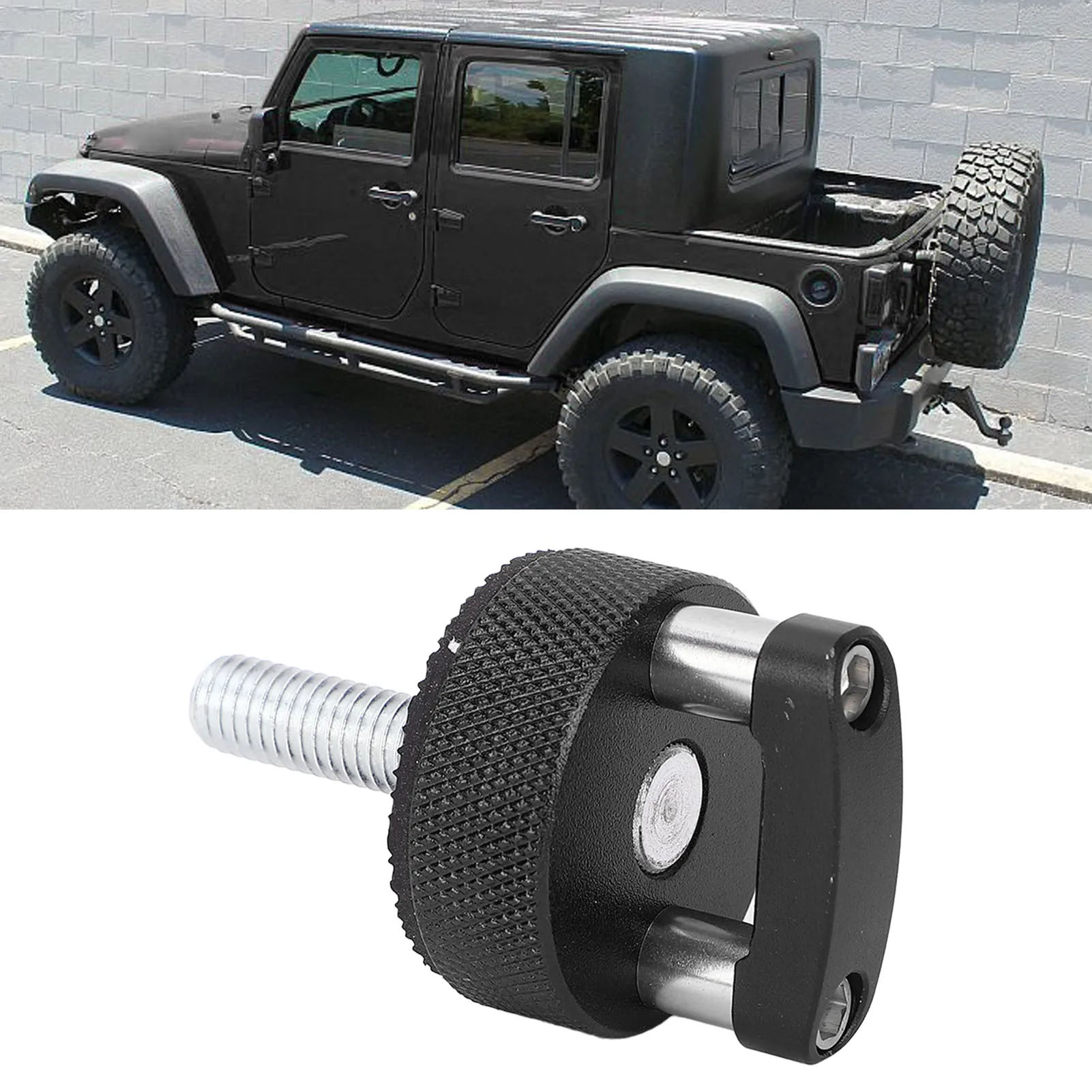 

6 шт. быстроразъемный винт с накатанной головкой из нержавеющей стали, алюминиевая застежка с жестким верхом и заменой D-образного кольца для JK JL JT