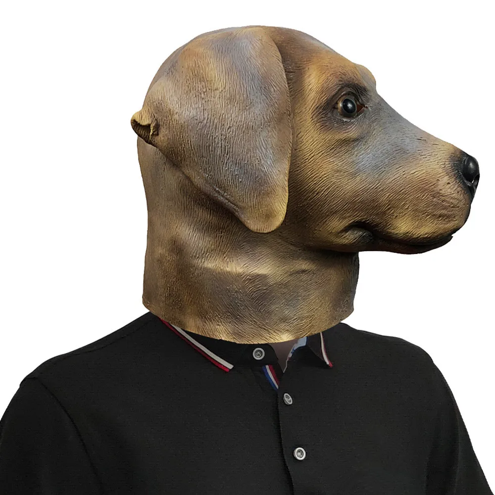 Labrador-Hundemaske Halloween-Party-Kostüm Vollgesichtsmaske Tier-Latexmaske Cosplay-Verkleidung Kostüm-Requisiten – Detail 3