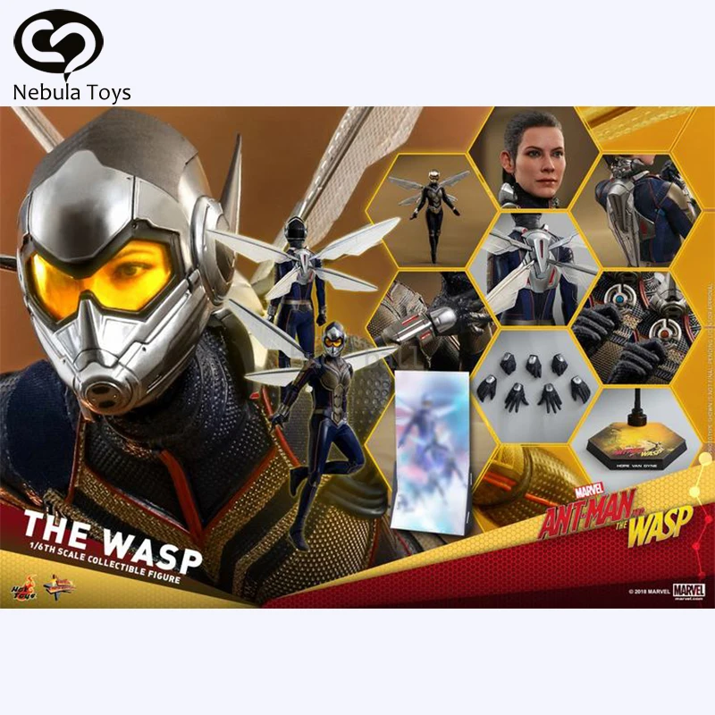 

Hot Toys Original 1/6 The Wasp Actin Figure Marvel Ant-man And The Wasp Janet Van Dyne Figurine Ht Mms498 Collection Toy Gifts