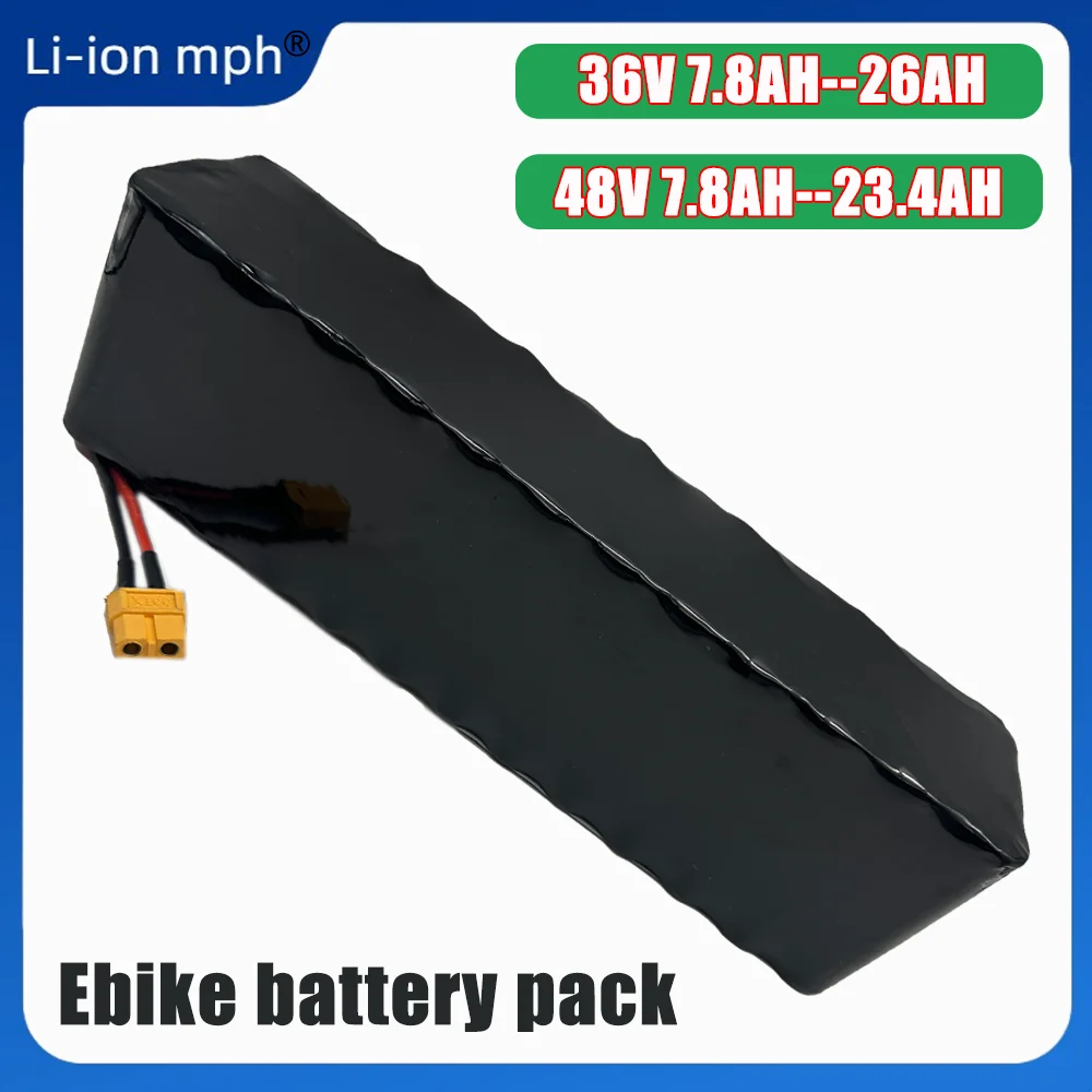 

High-Quality Li-ion mph 36V 48V Battery 30A BMS 350W 500W 750W 18650 Cell Lithium Pack with Customizable Connections