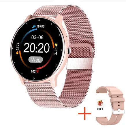 LIGE Smart Watch Dames Heren Volledig touchscreen Bluetooth-oproep Smartwatch Waterdichte sport-fitness tracker Horloges voor Android iOS