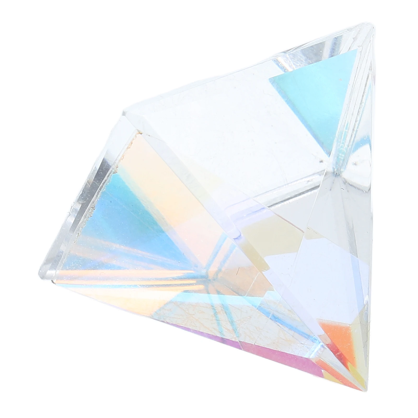 

1 Set Catcher Prism Pyramid Color Mixing Light Refraction Handcrafted Glass Decorative Physics Teaching Prism For Home Window
