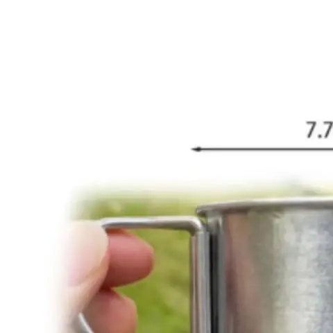 304 Stainless Steel Step Coffee Cup with Handle for Camping Travel Kitchen Use Stackable Design Brushed Interior Durability