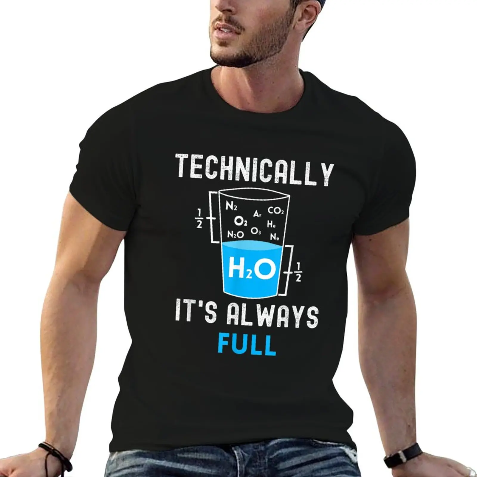 T-shirt Science is Optimistic, t-shirts drôles en coton, t-shirt homme designer, t-shirt homme, t-shirt d'été