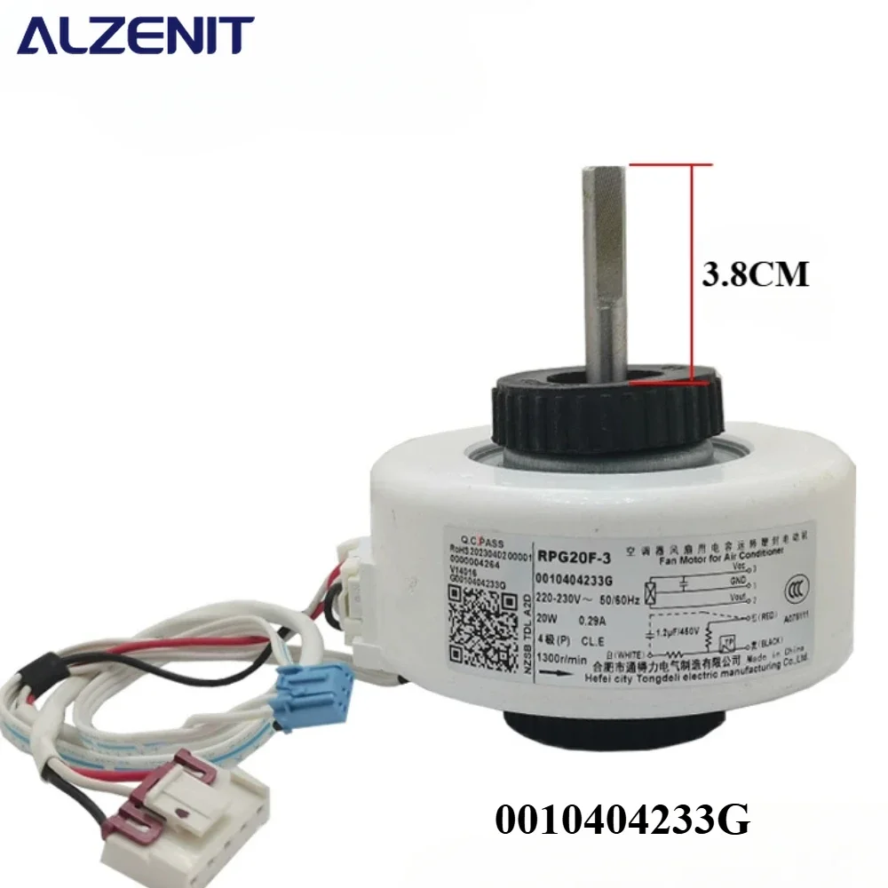 

New For Haier Air Conditioner Indoor Unit AC Fan Motor RPG20F-3 220-240V 50/60Hz 20W 1300r/min 0010404233G Conditioning Parts