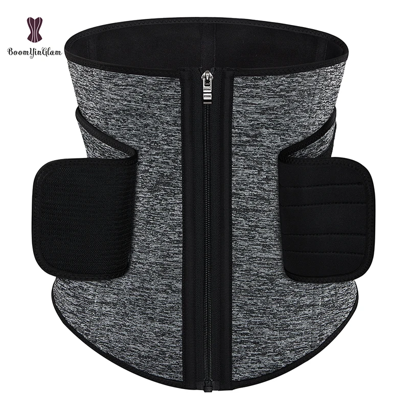 Hot Women Neoprene Trimmer Magic Paste Super Compression Girdle Belt Zip Up Waist Trainer For Postpartum Recovery