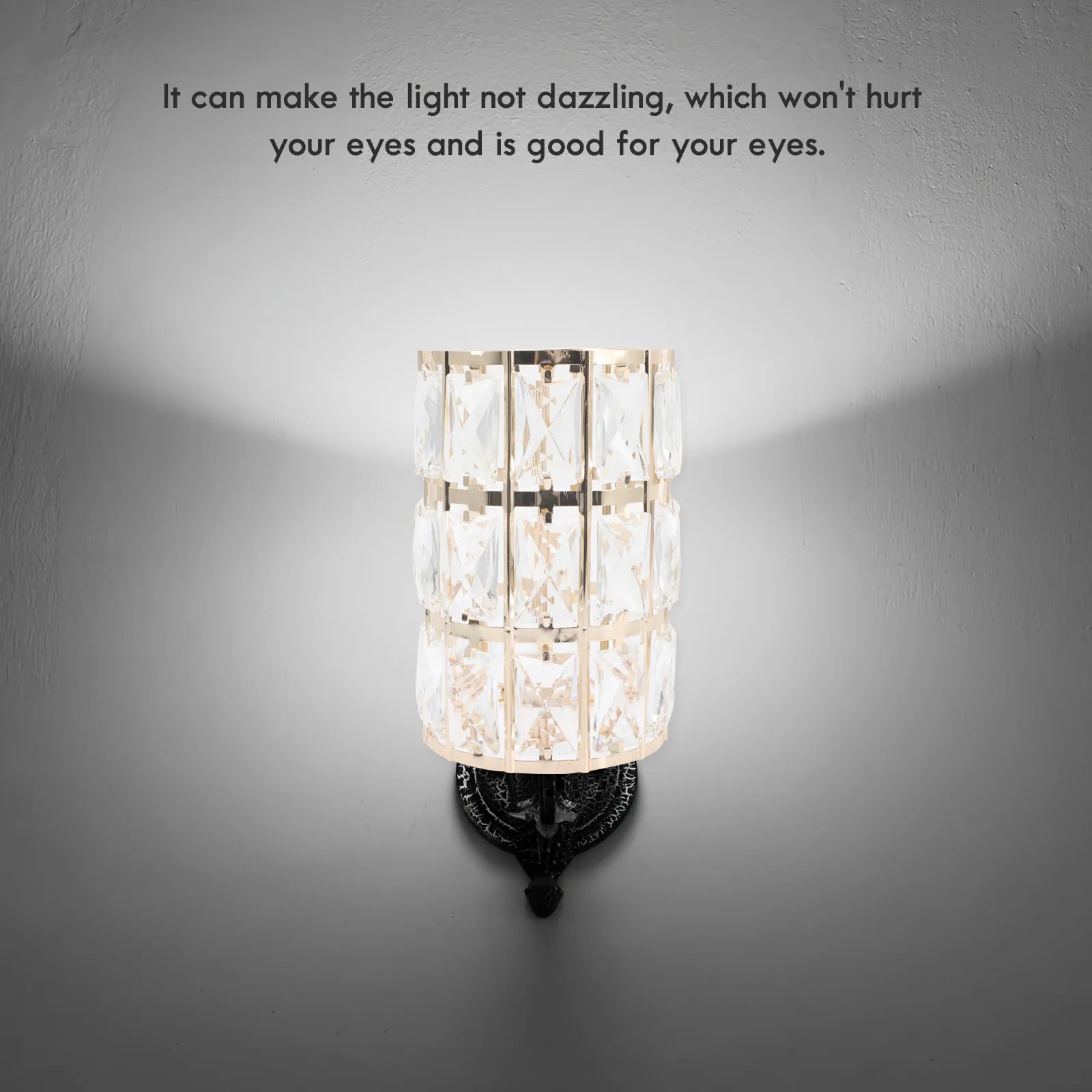 

European Style Crystal Lampshade Simple Wall Lamp Cover Lamp Shade Decoration for Hotel Cafe Living Room Crystal Lampshade