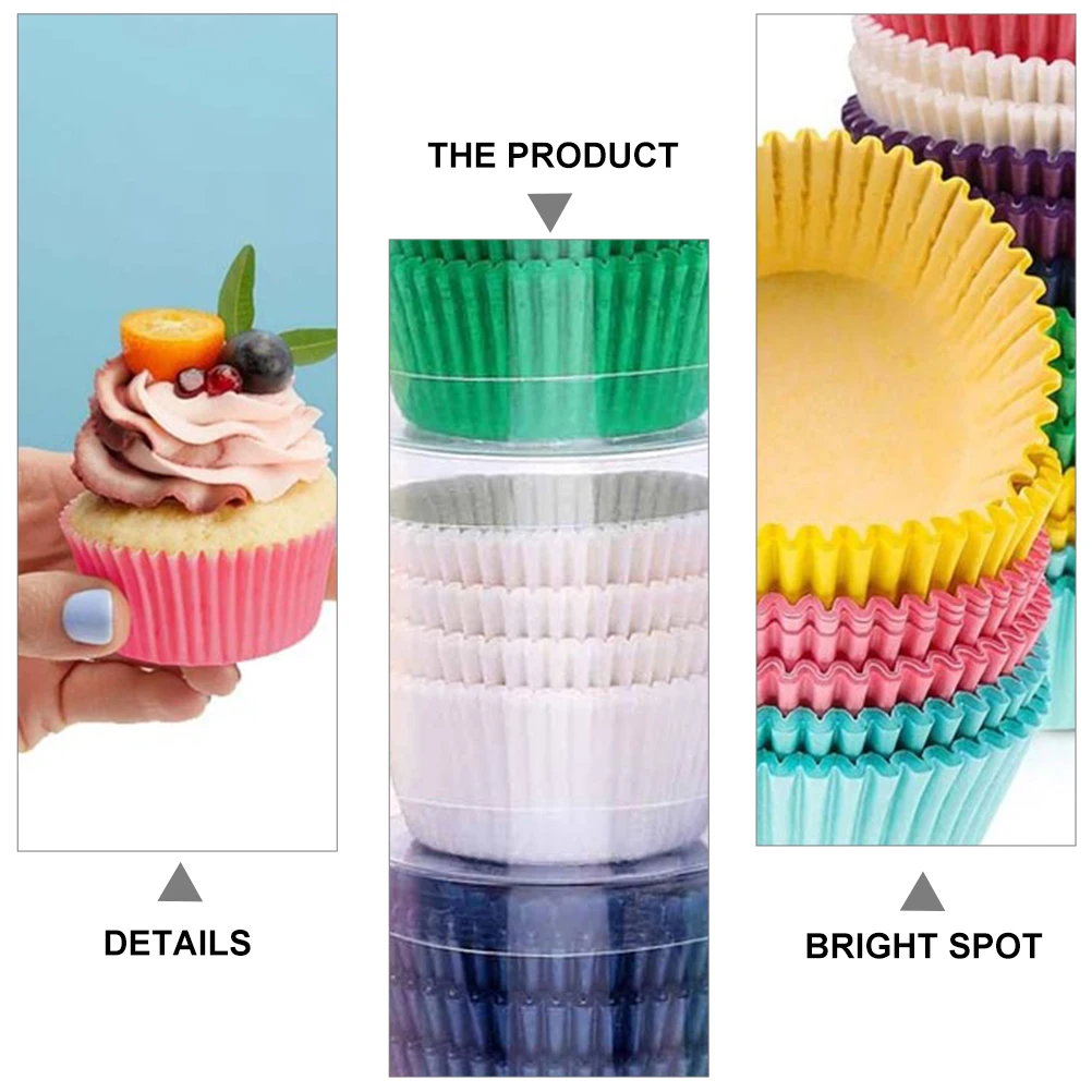 

700 Pcs Cake Paper Cup Tray Cupcake Liners Baking Trays Birthday Greaseproof Cakes