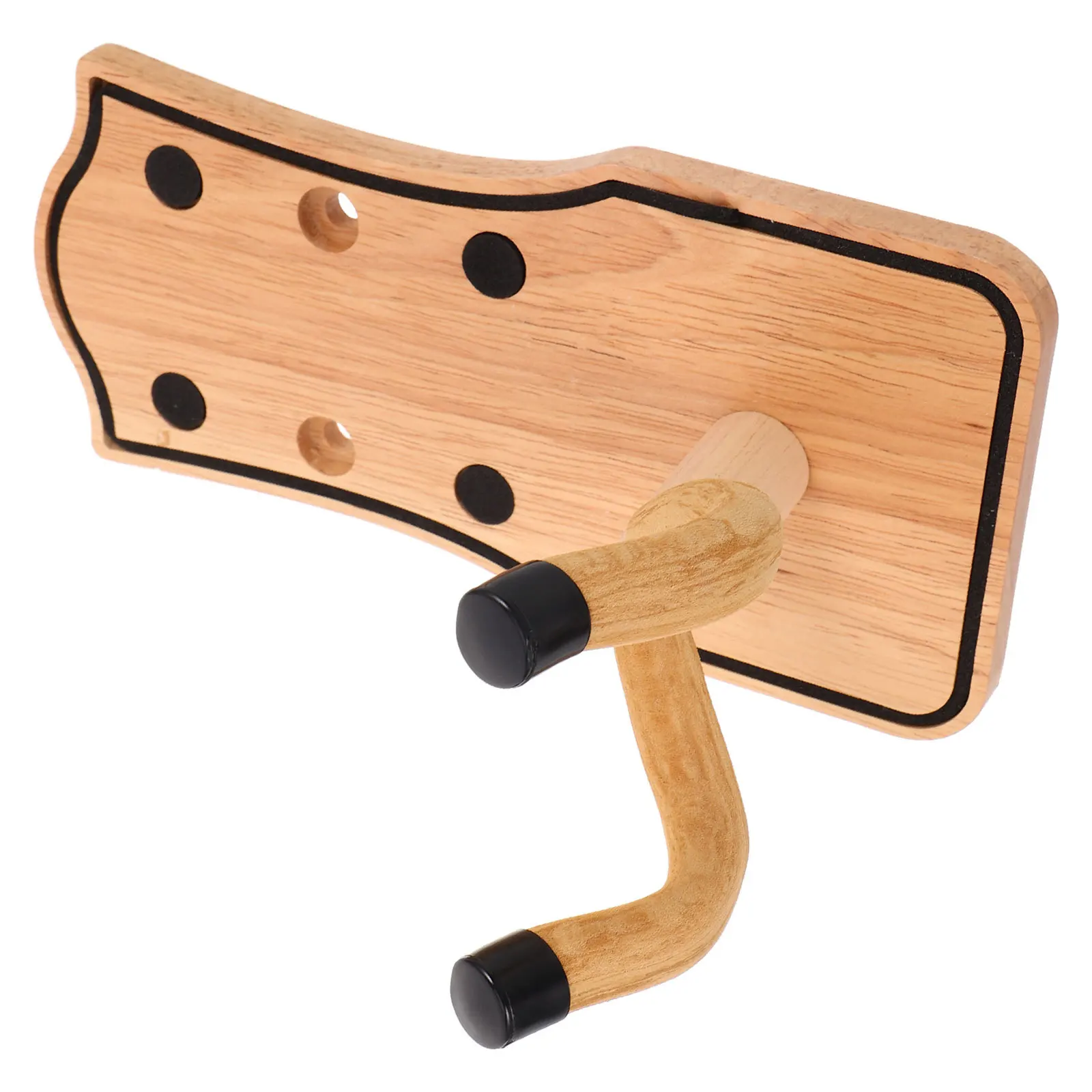 

Guitar Wall Mount Hanger Solid Wood Farmhouse Style Secure Acoustic Electric Bass Ukulele Instrument Wall Storage Hook Studio