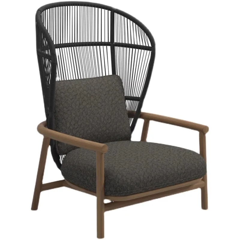 Outdoor rattan sofa combination, garden open-air leisure rattan chair