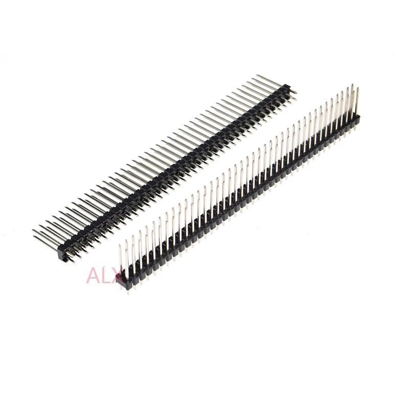 5PCS 2X40 PIN Double row MALE 2.54MM PITCH 17MM LONG PIN Header connector Strip 2X40PIN 2*40 40p 40PIN FOR PCB BOARD ARDUINO