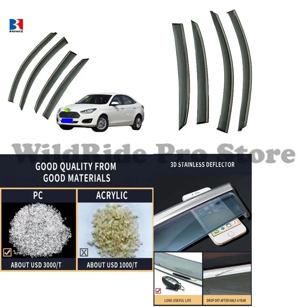 

1 set For FORD ESCORT 2015 High End Injection PC Car Accessories windows Visor