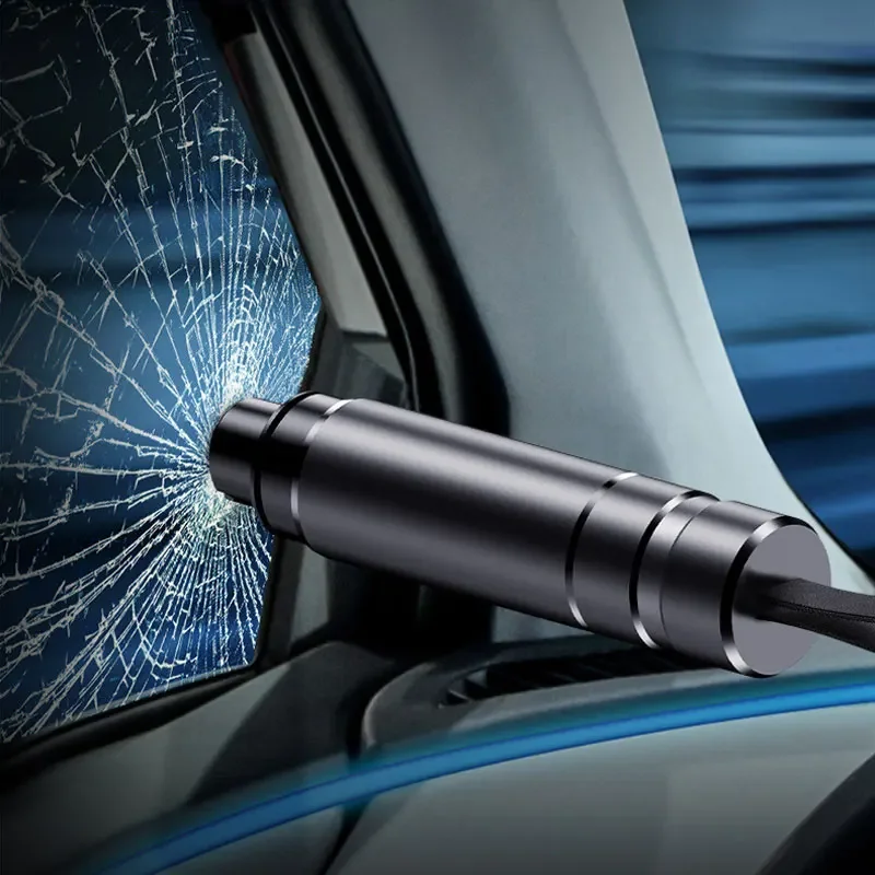 

Автомобильный молоток безопасности с пружинным выключателем для окна Аварийный Молоток Резак для Ремня Безопасности Спасательный Инструмент для выживания 2 в 1