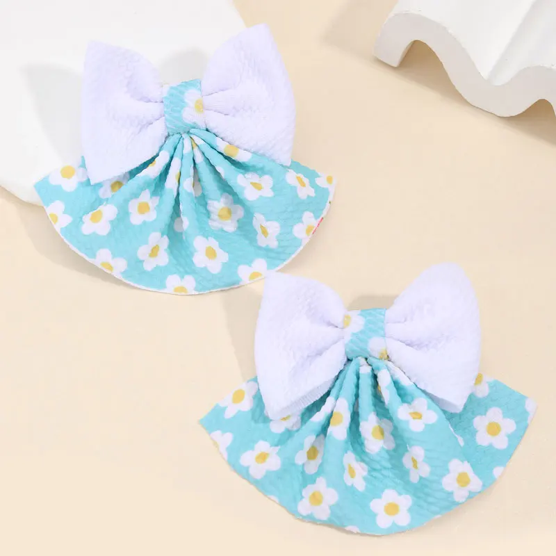 2Pcs Sweet Watermelon Hair Clip Mesh Flower Hairpins Korea Headwear Girls Side Barrettes Kids Headdres Hair Accessories