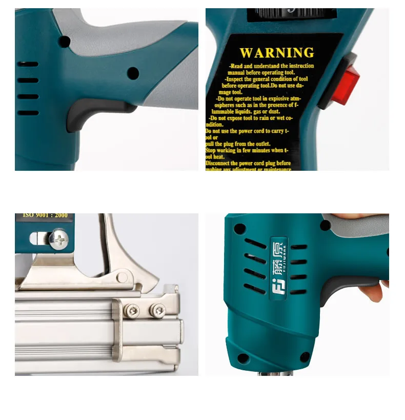 Imagem -04 - Fujiwara Pistola de Unha Elétrica Uso Único Duplo Stapler 422j Unhas F30 Arma de Unha Reta Trabalho em Madeira Ferramentas s