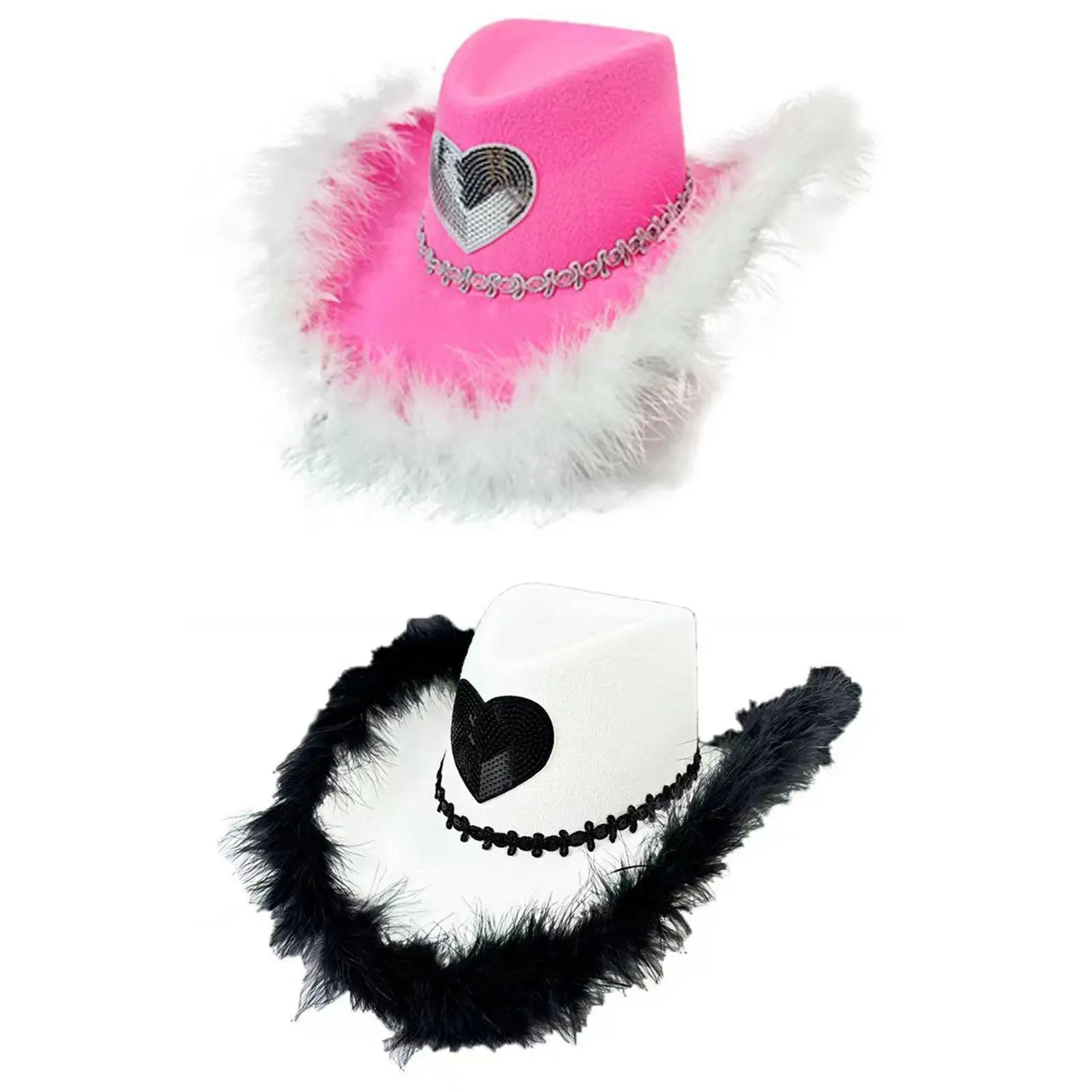 Cappello da cowboy Vesti berretto decorativo Cappello da cowgirl per le vacanze di Halloween di nozze