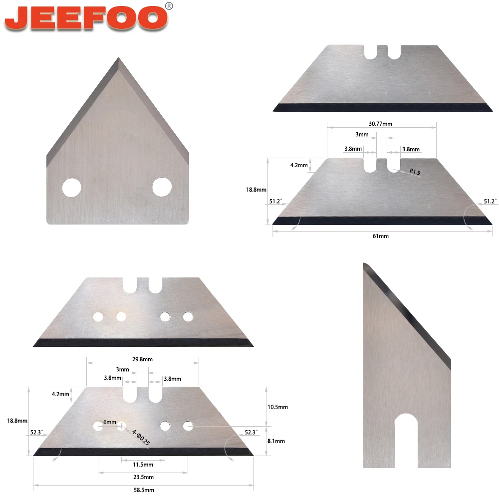 Tungsten Carbide Blade Single Wall Esko/Kongsberg Blade Vinyl Banner For Cutting Soft Foam Board Leather Cutting Knives SR6151