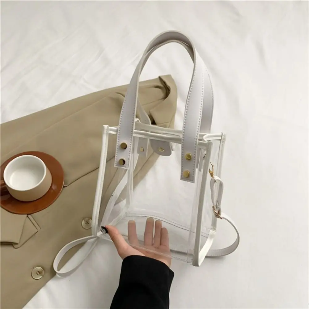 

Cute Storage Bag PVC Transparent Bag Jelly Bag Summer Women Handbag Shoulder Pouch Cosmetic Bag Crossbody Bag Girls