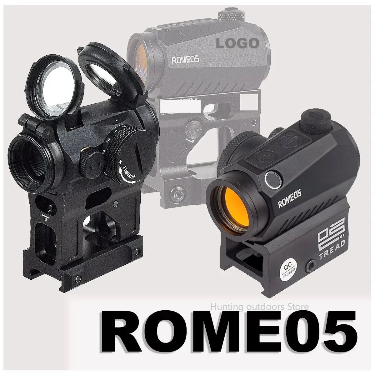 

Tactical ROMEO5 Red Dot Sight UNITY Fast Riser Mount Holographic Reflex Compact 2 MOA Riflescope Hunting Scope