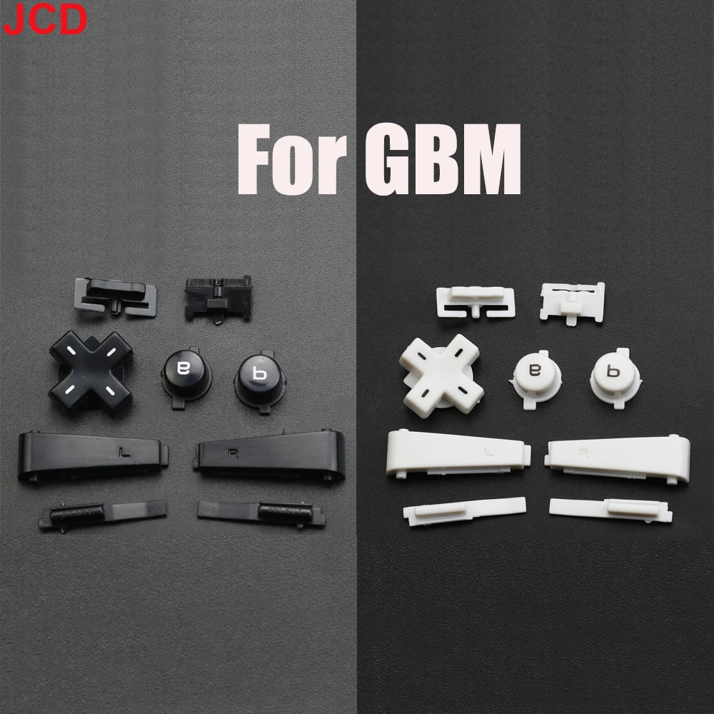 JCD JCD For Gameboy Micro GBM Console Full Set Left Right L R A B D-Pad Buttons Key Replacement For  GBM Console ﻿