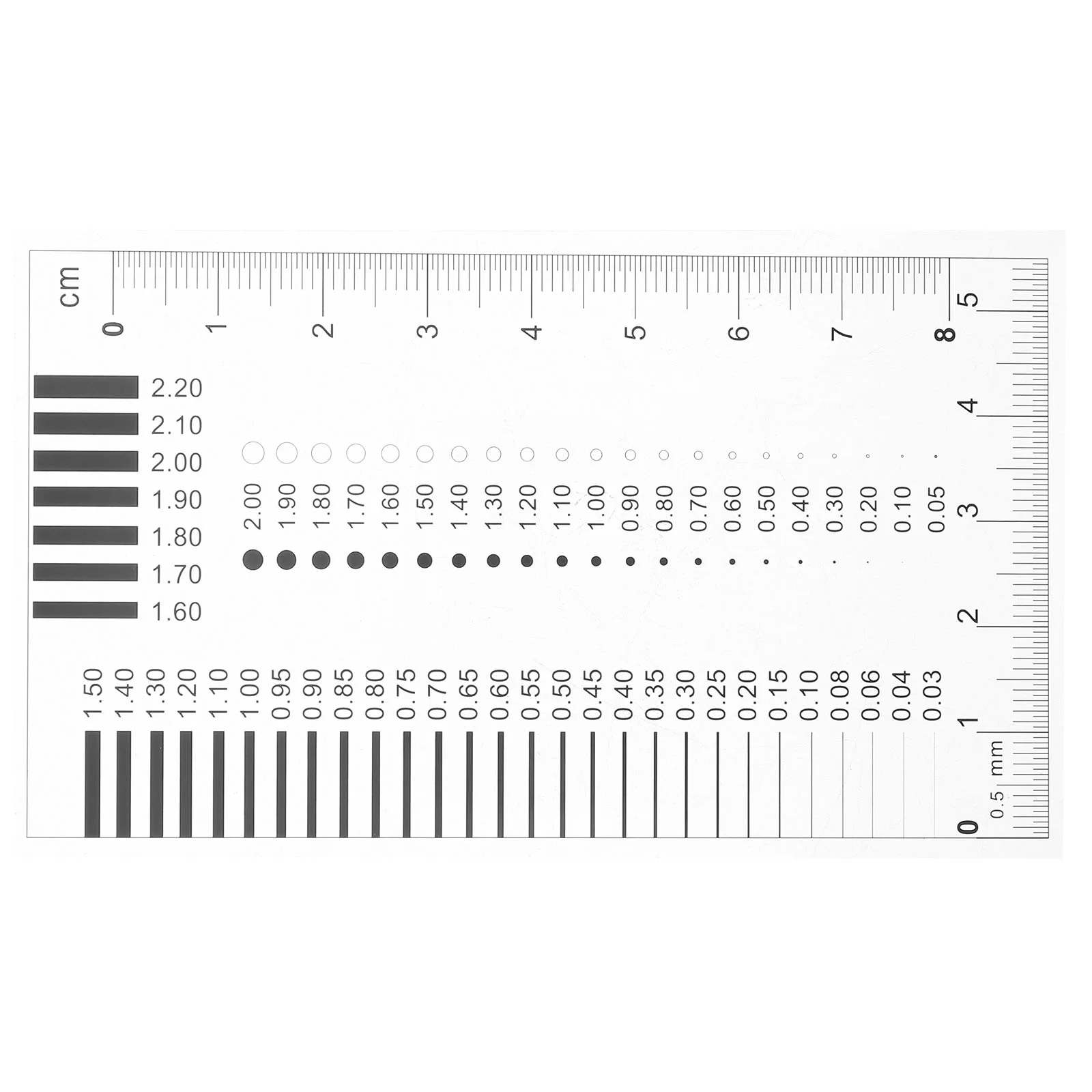 Badge Gauge Film Ruler Area Measuring Instrument Crack Product Comparison Chart