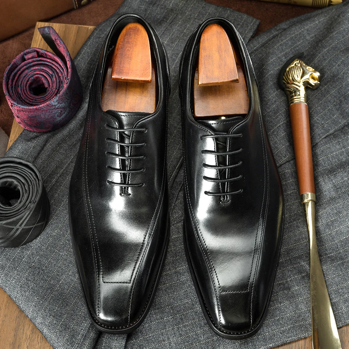 

2025 New Arrival Italian Mens Calf Leather Oxfords Dress Business Shoes - Popular Office Formal Shoes for Parties And Weddings