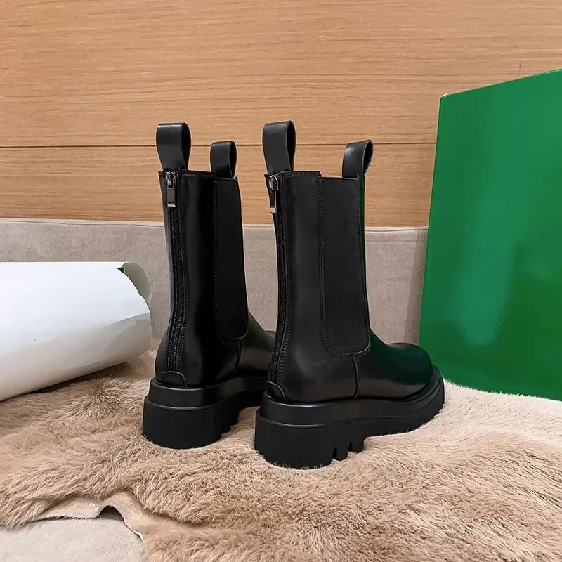 Autumn Winter Plush Warm Ankle Boots for Women 2024 New Chunky Platform Shoes Woman Thick Bottom Non Slip Dermis Boots