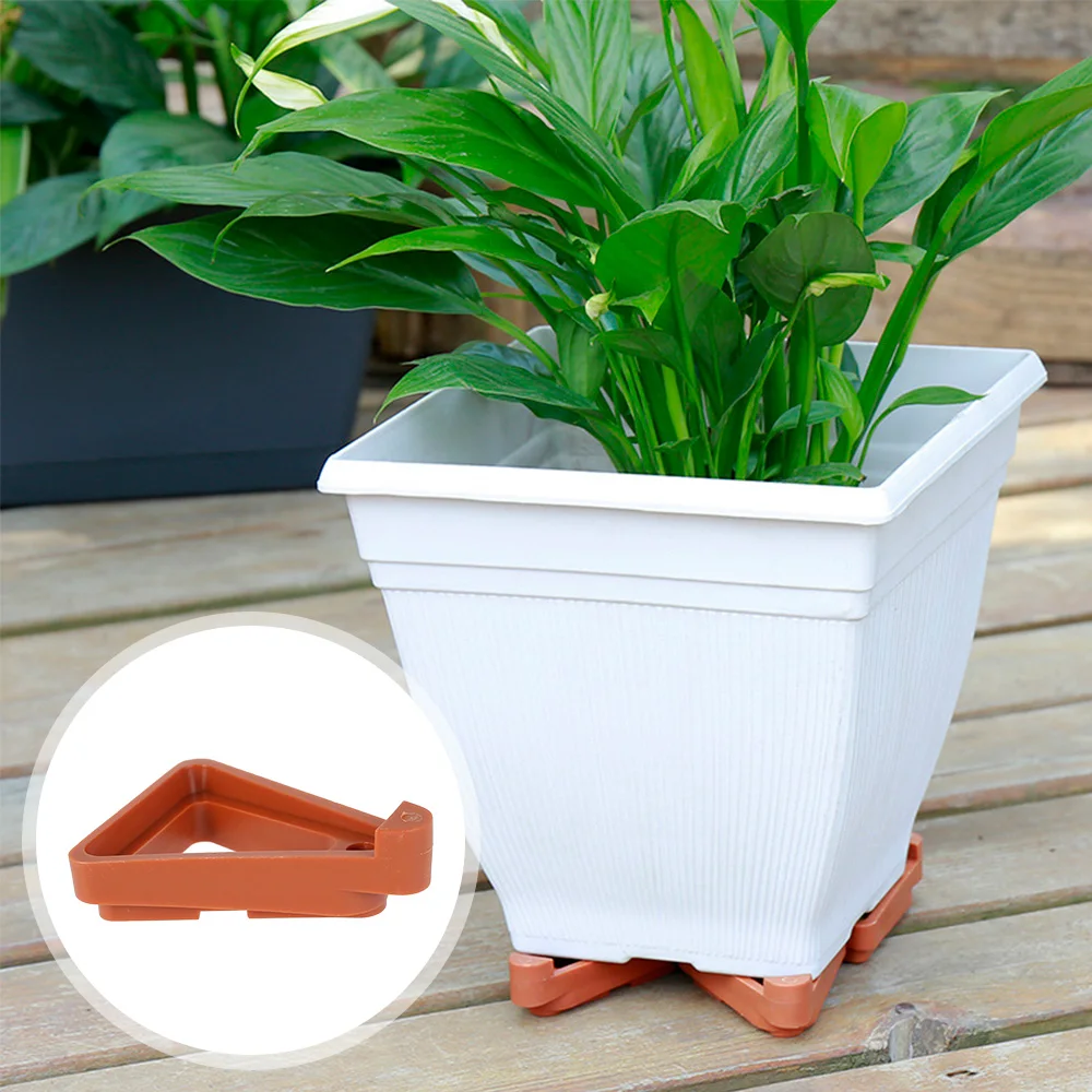 12/24Pcs Plant Flower Pot Feet Stand Invisible Triangle Risers Toes Lifters Indoor Outdoor Garden Supplies Plant Pot Base Tray