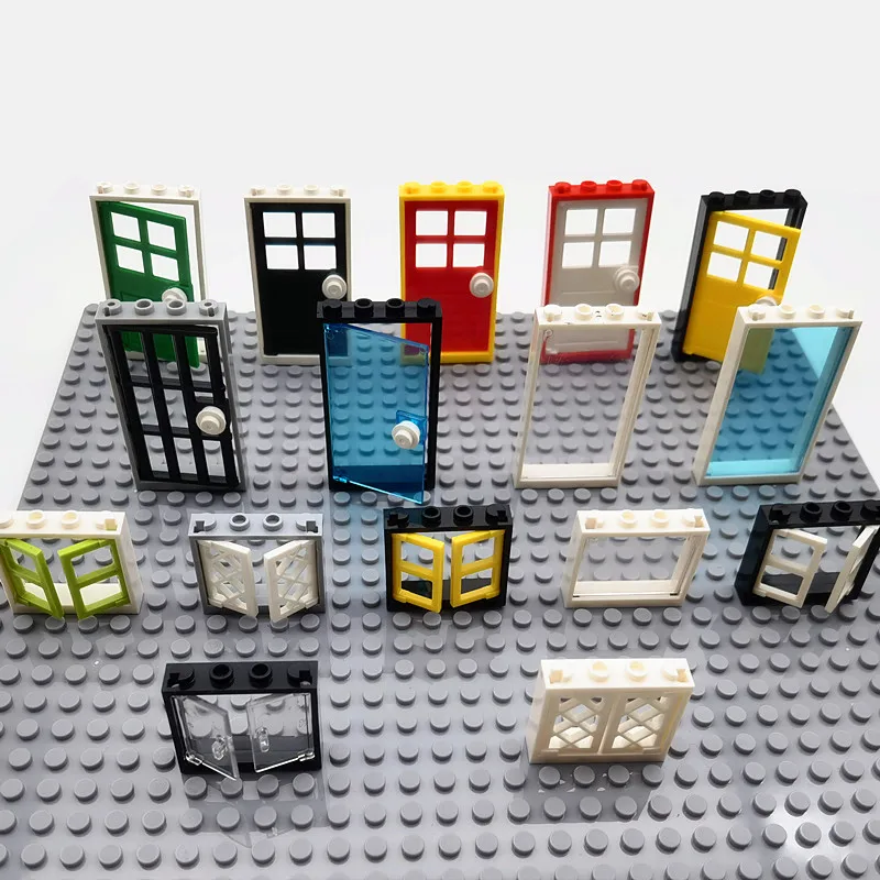 MOC House ประตู Windows Building Blocks ชิ้นส่วน City Friends บล็อกของเล่นเข้ากันได้กับคลาสสิกบล็อกของเล่นเด็กอิฐของขวัญ