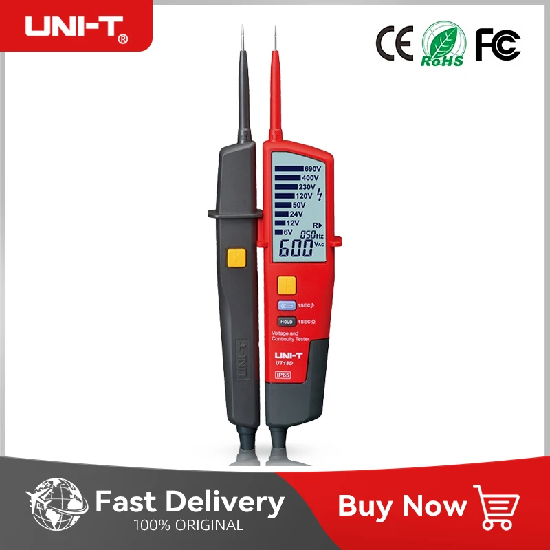 UNI-T UT18C UT18D UT15C Voltage Tester AC/DC Voltage 3 Phase Voltage Phase Sequence Continuity Digital Multimeter