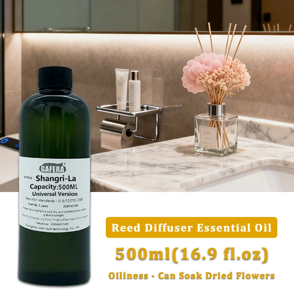 GAFERA 500ml(16.9 fl.oz) Shangri-La Essential Oil - For Vine Diffuser, Flameless Aromatherapy, Diffuser Replenish Aroma Oil