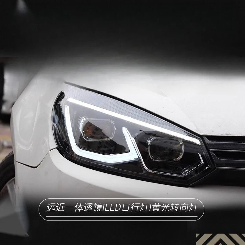 

Suitable for Golf 6 Headlight Assembly Modification One Touch of Blue Daytime Running Light Turn Signal LED Dual Lens Headlight