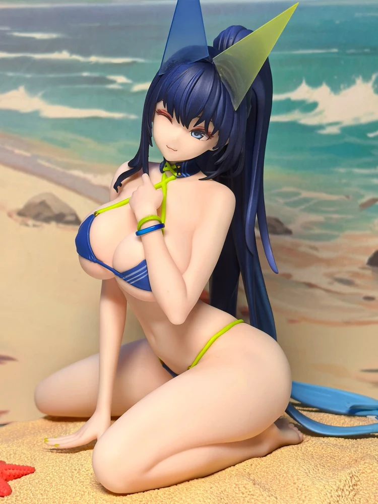 متوفر في المخزون هدية الأسطورة الأصلية + سلسلة Azur Lane Uss نيو جيرسي الصيف الخمول أنيمي الشكل تحصيل نموذج حلية هدية عيد ميلاد