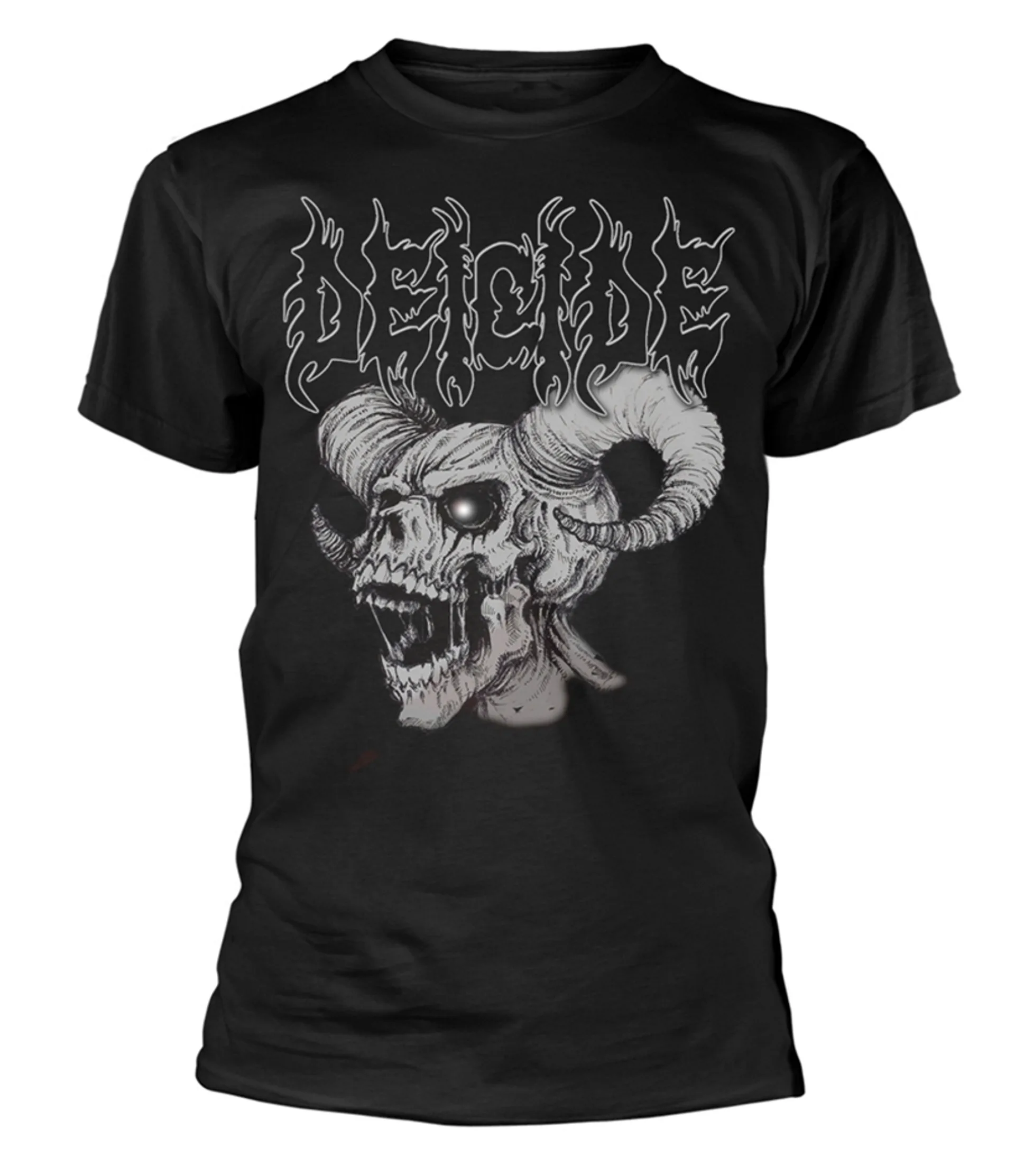 

Футболка Deicide Skull Horns для мужчин и женщин, летняя хлопковая брендовая футболка с короткими рукавами в стиле ретро, хип-хоп, рок-группа Y2k, топы, мужская одежда