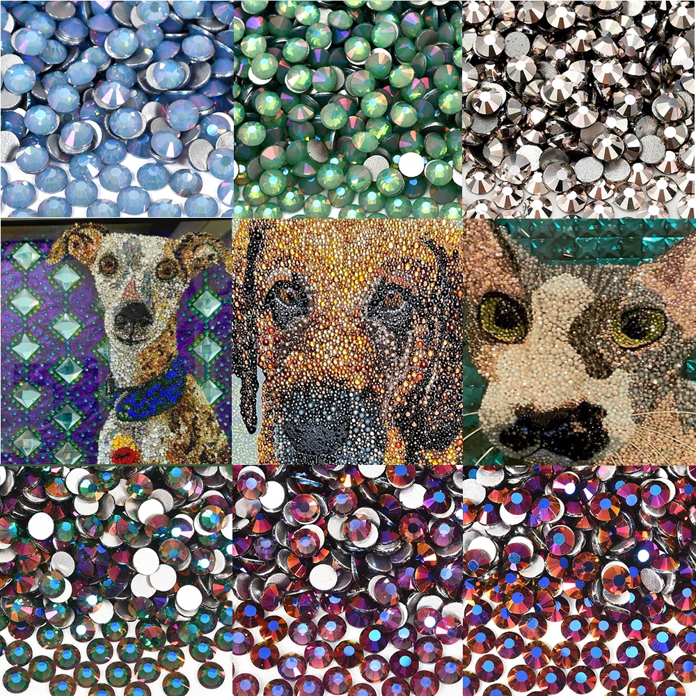 OL Noen P506-P511 Новые цвета Стеклянные кристаллы без исправления Стразы Алмазное искусство Плоская задняя часть Стразы Камни для украшения ногтей DIY