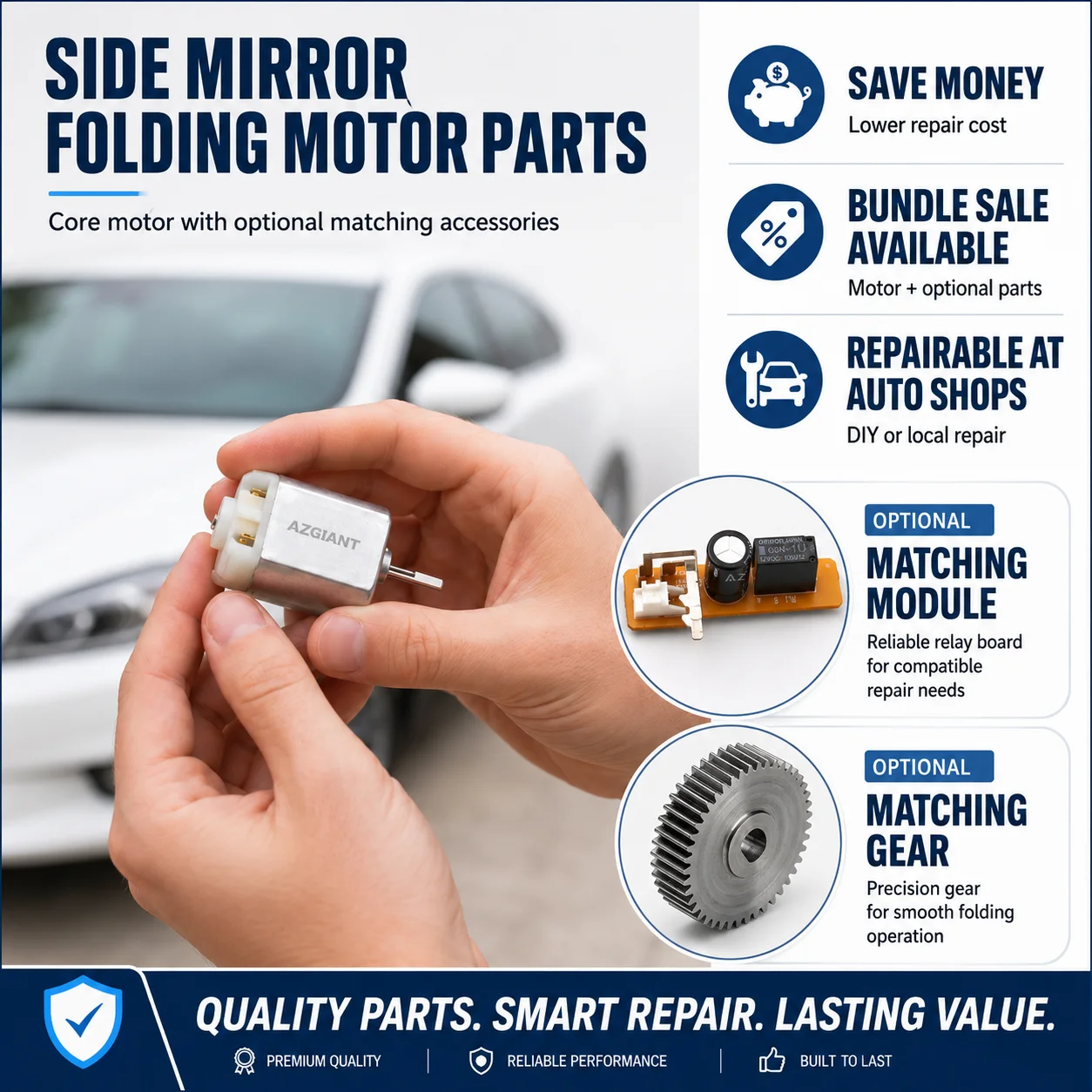 Mirror Folding Actuator for Subaru Legacy Side Wing Rearview Motor Gear Board 2015 2016 2017 2018 2019 AZGIANT