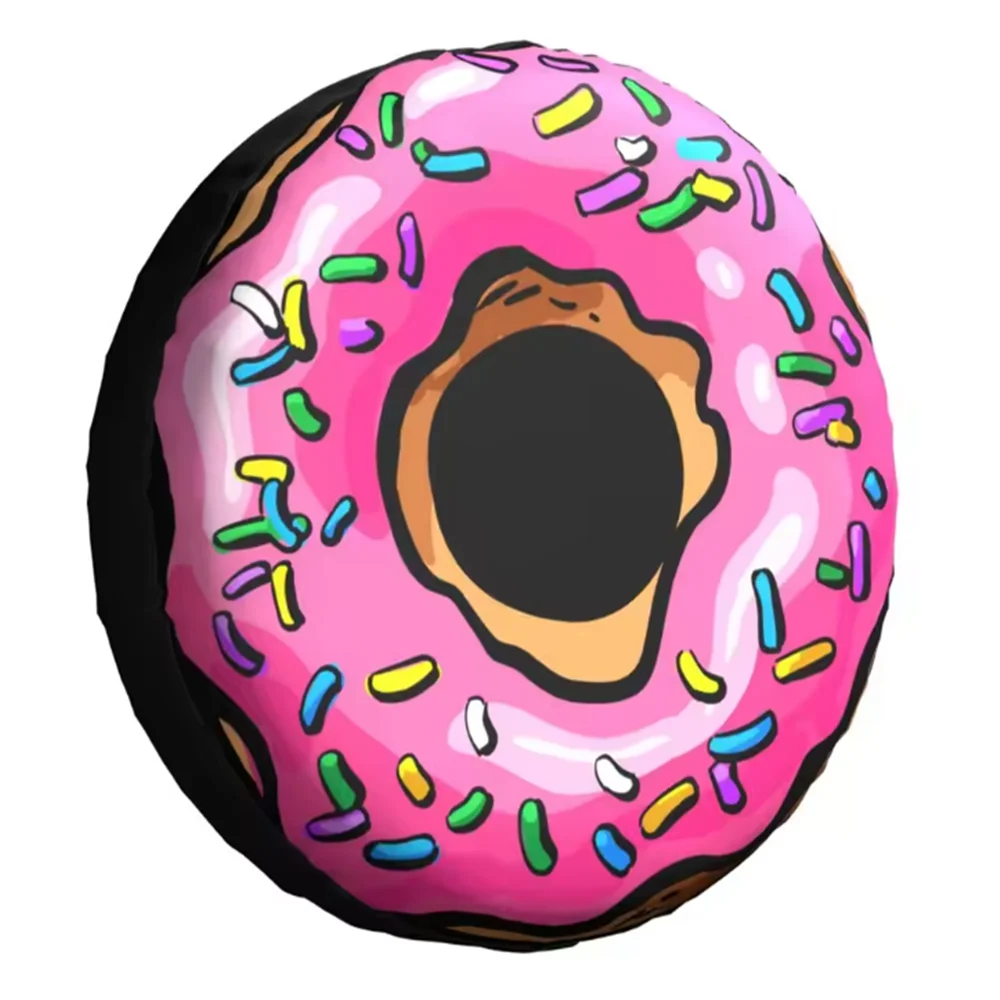 

1Pcs Car PU Leather Spare Tire Cover Doughnut Chocolate Donut Cream Cookies Design For Suzuki Toyota Jeep Wheel Accessories