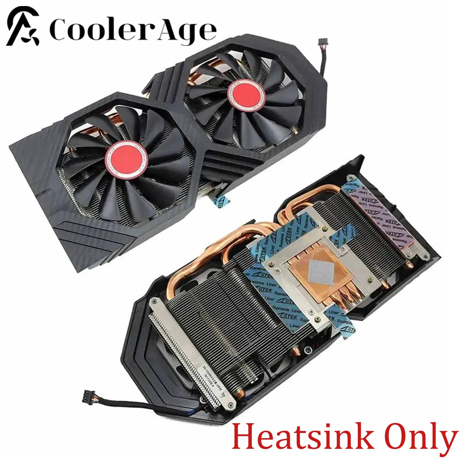 N​ew Original RX580 RX590 Video Card Heatsink For XFX Radeon RX 580 590 Replacement Graphics Card GPU Heatsink