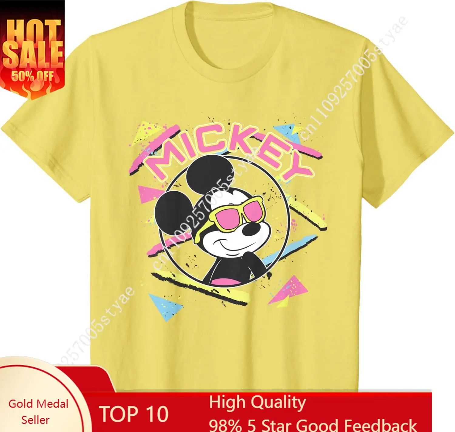 

Disney Mickey and Friends Mickey Mouse 90's Portrait T-Shirt