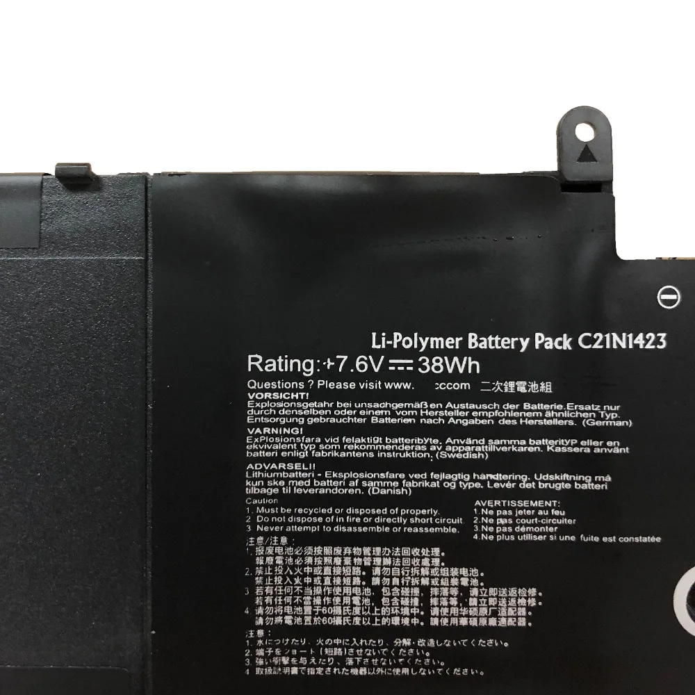 7.6V 38Wh C21N1423 new original C21N1423 laptop Battery For ASUS X302L  X302LJ F302LJ F302U X302LJ-R4073/R4036H 0B200-01360100