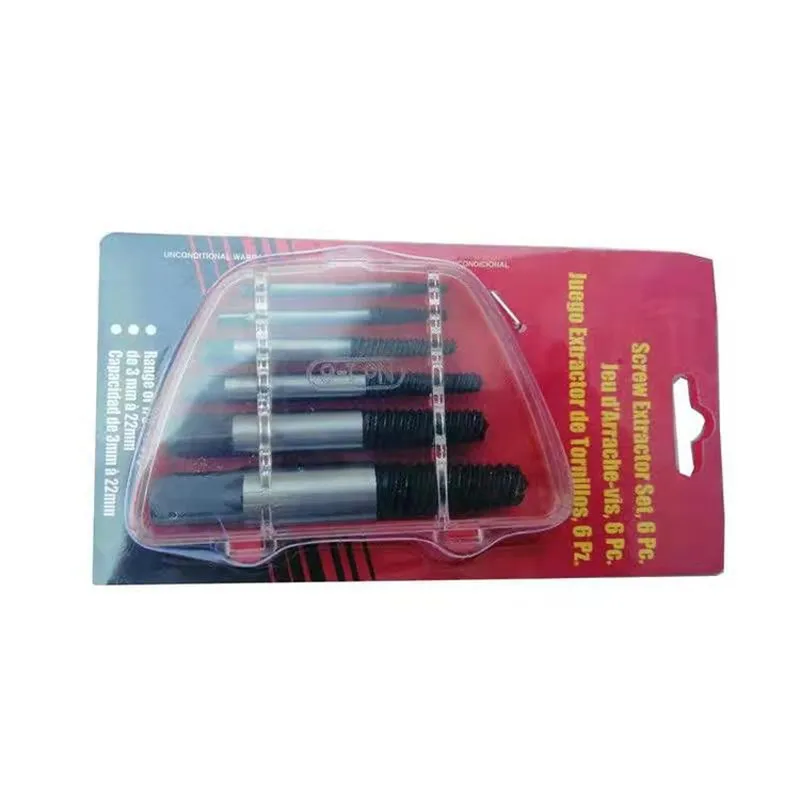 6 Cái/bộ Thép Carbon Hư Hại Vít Tẩy Thiệt Hại Vít Hút Dụng Cụ Cầm Tay