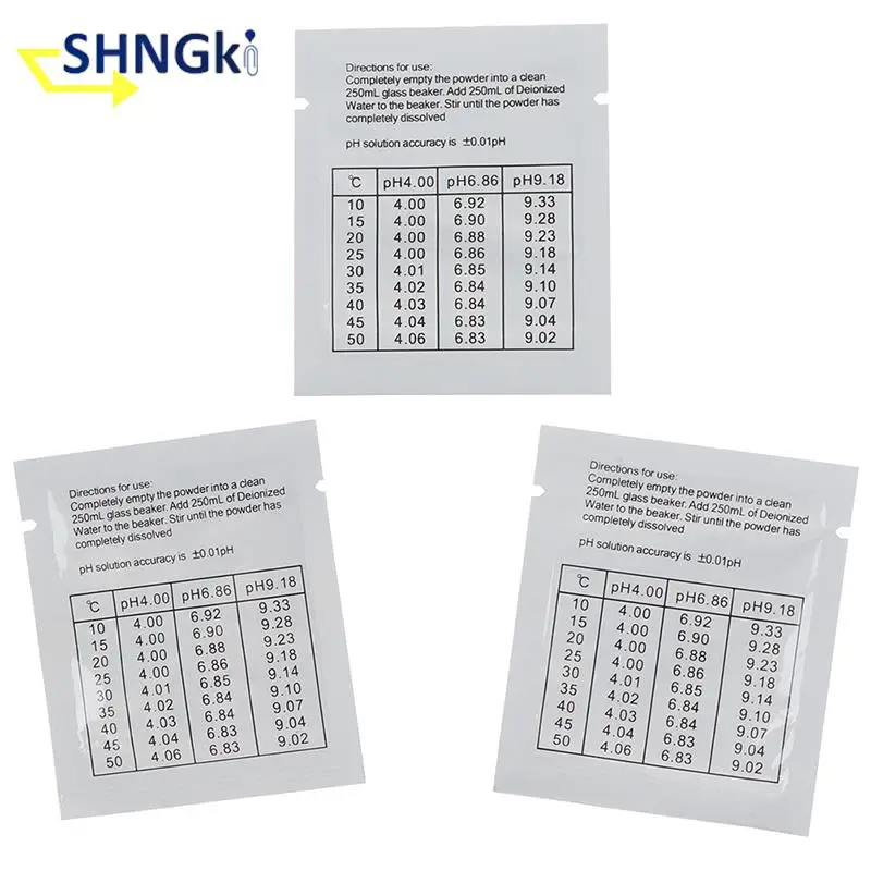 5/15pcs PH Buffer Powder Measure Calibration Solutionph4.00/ 6.86 /9.18 Digital For Pm Test Meter Plumbing