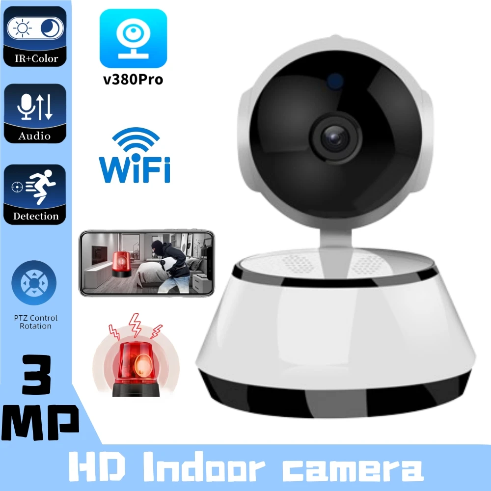 5MP Wifi Surveillance Robot Camera PTZ Security Baby Monitor Two Way Audio Color Night Vision Home IP Cameras AI Smart Tracking