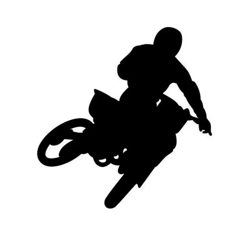 

Car Sticker Personality Stylish MOTOCROSS Pattern Car Decoration Decal Waterproof Cover Scratch Black/white, 11cm*11cm