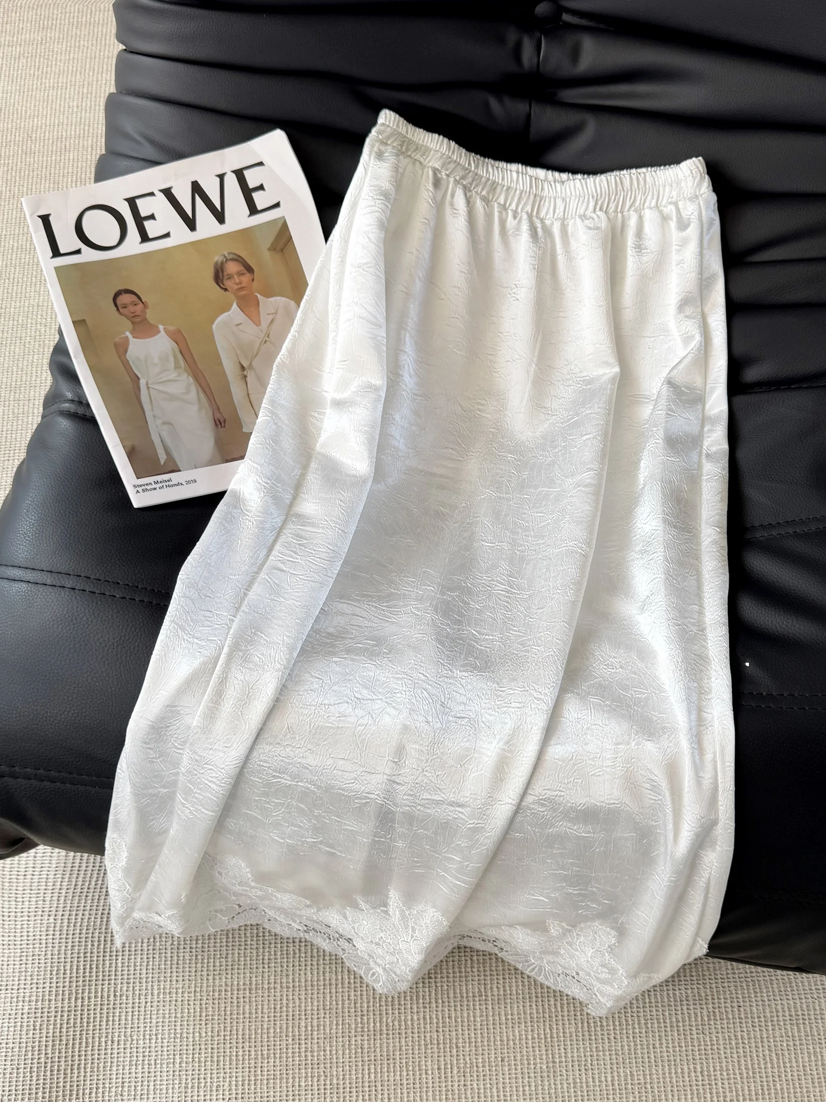 

Шикарная женская юбка А-силуэта средней длины с кружевными вставками, с завышенной талией, из смесового хлопка, повседневная, весна-лето, новинка