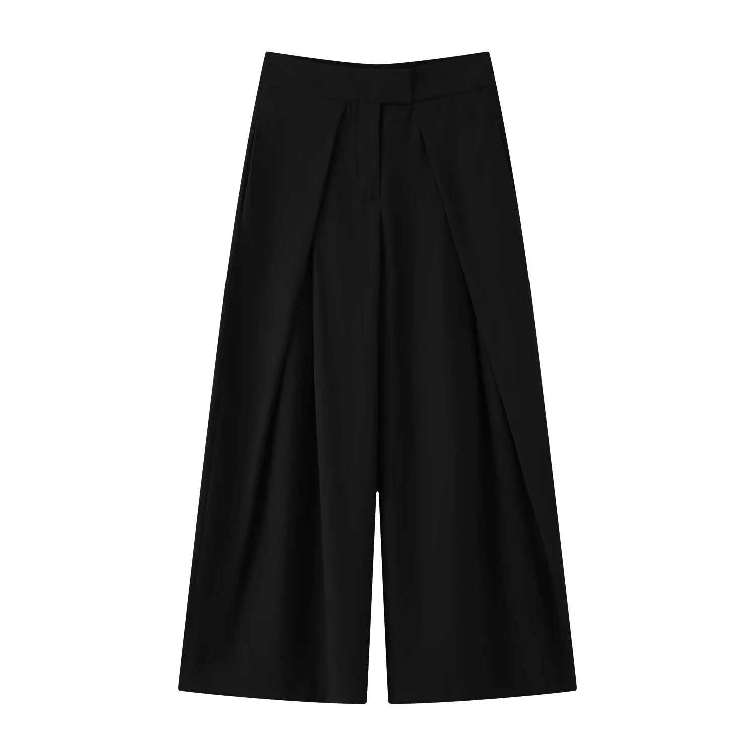 ملابس نسائية أوروبية وأمريكية لخريف 2025 سراويل كلاسيكية فضفاضة غير رسمية ذات ثنيات بسيطة #2