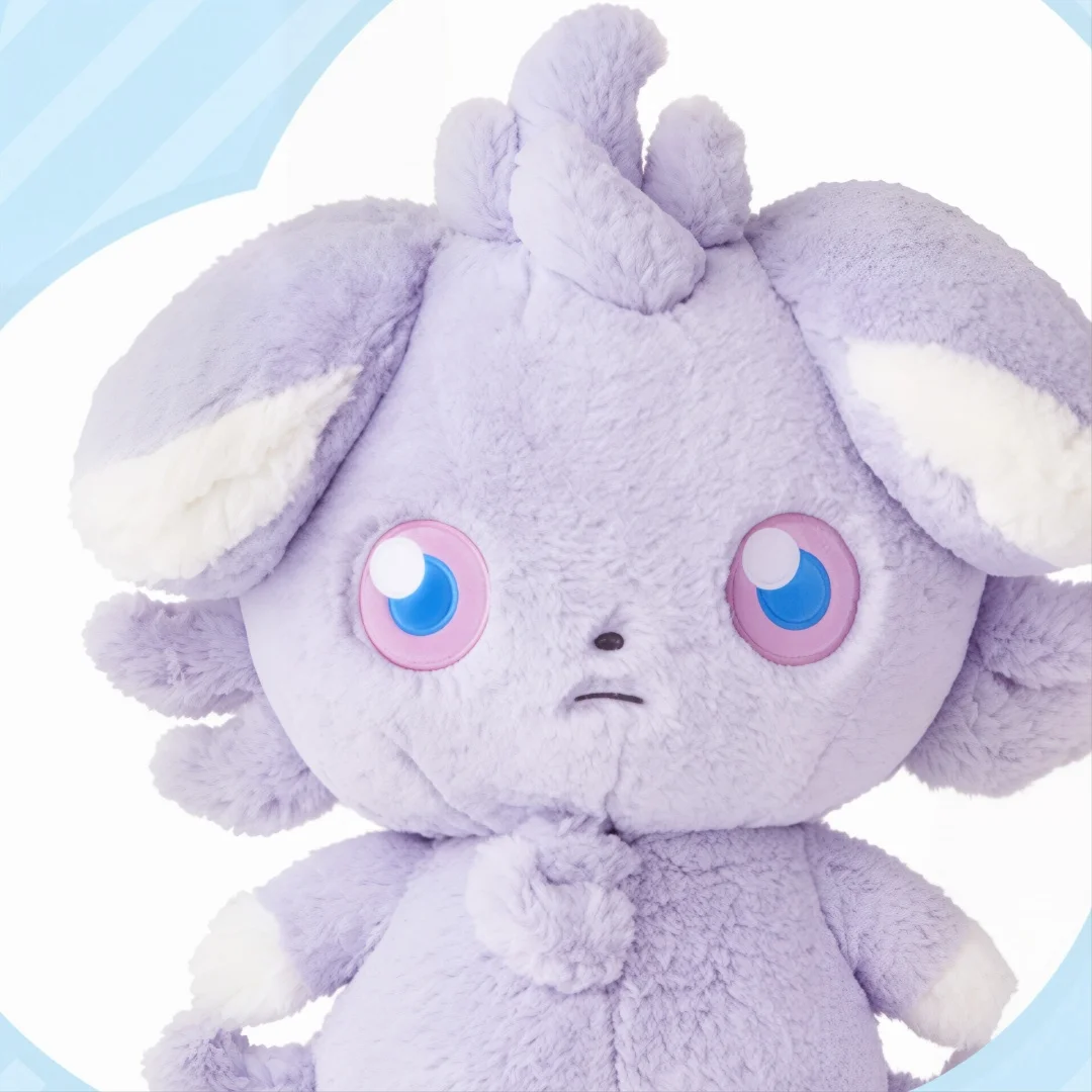 Pokémon Soft Hug Series Large Plush Toy (Purple Espurr) - Kids' Birthday Gift & Super Huggable Cuddly Companion